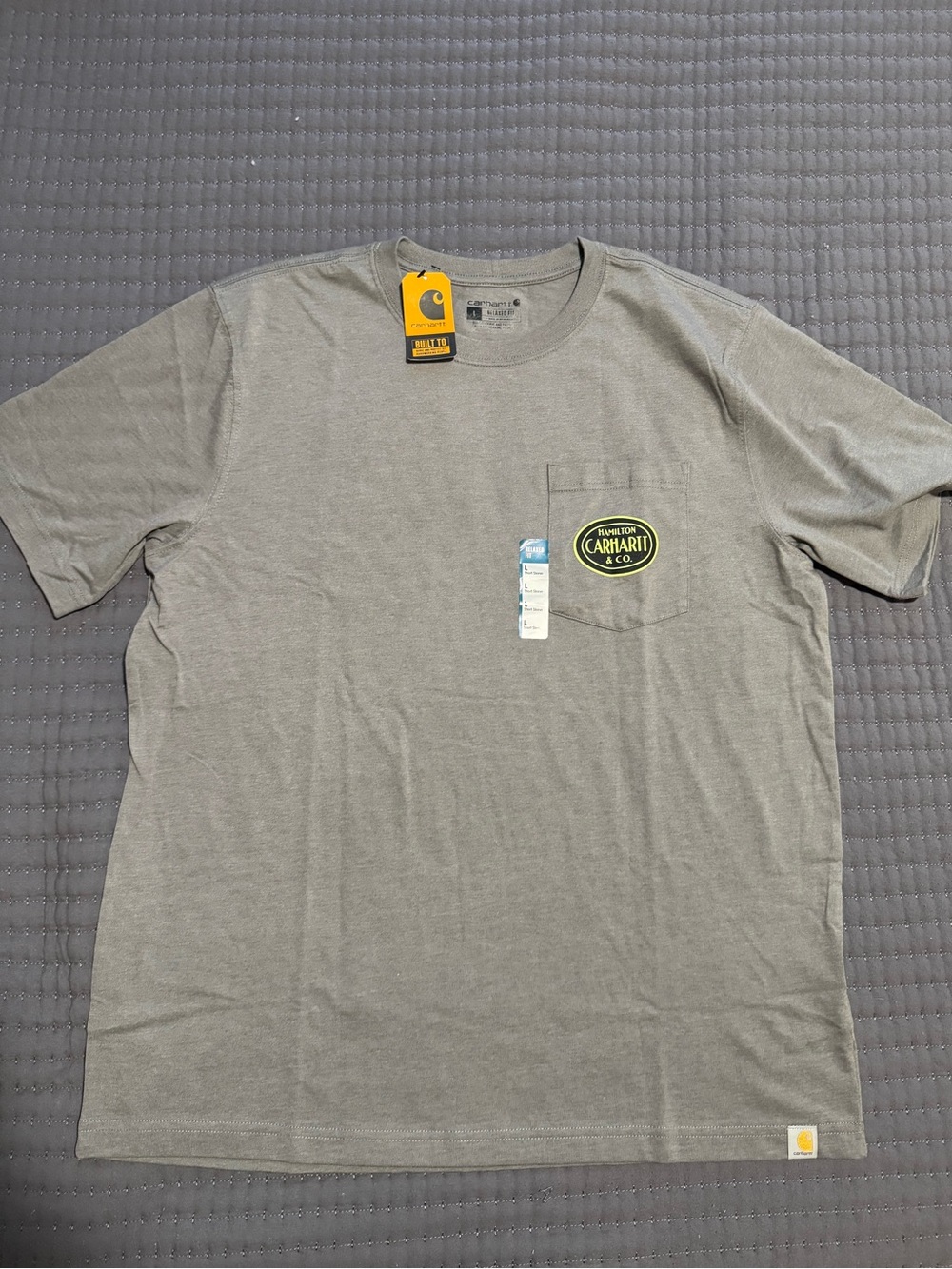 Carhartt Men’s Short-Sleeve Pocket Tee in Gray